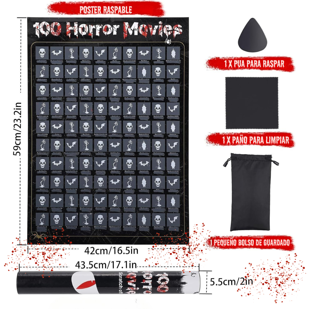 Poster Raspable Mejores Peliculas de Terror